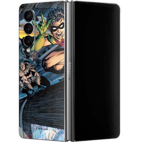 DC Comics Batman All Star Batman & Robin, The Boy Wonder ( Batman & Robin in Action) By Jim Lee Galaxy Z Fold4 5G Skin